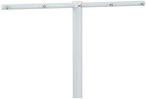Household Essentials Mega Outdoor Clothesline T‑Post, Galvanized Steel Single...