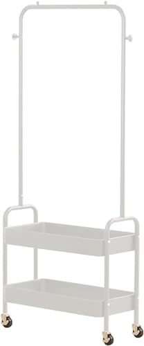 Freestanding Rack For Hanging Clothes With Shoe Storage - 26.37”W x 11.81”L x...