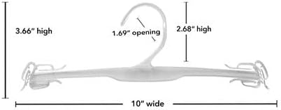 NAHANCO Intimate Apparel Molded Hanger with Delicate Shoulder Clips - 10"...