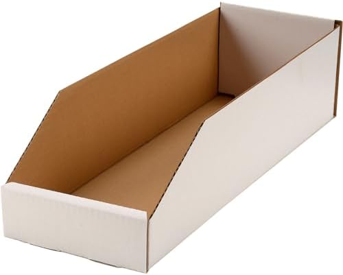 Global Industrial Open Top Corrugated Bin, 6"W x 18"D x 4.5"H,...