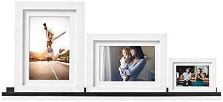 Wallniture Denver 46" Black Floating Shelf for Wall Collage, Picture Ledge Shelf for Living Room Decor
