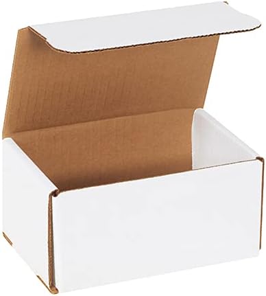 White Shipping Boxes 5x4x2 Heavy Duty, Lightweight, 5"L X 4"W X 2"H Foldable Corrugated Cardboard Mailer Boxes for Packaging Small Business Mailings Gifts Promotions Crafts Moving Box 50 Pac (250)