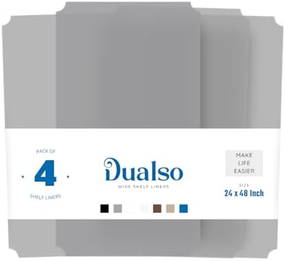 DUALSO Wire Shelf Mat - Thick Wire Shelf Cover - Waterproof Plastic Shelf Lin...