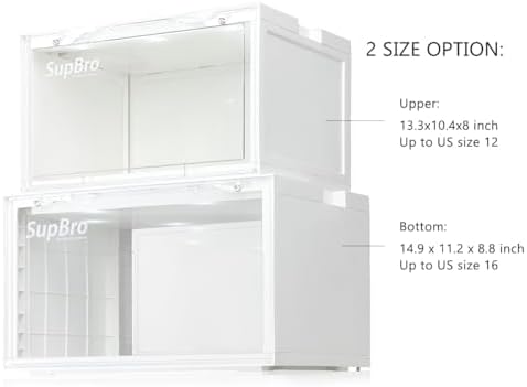 SupBro Led Collection Crate - Voice Control - Easy Access Storage Shoes box, ...