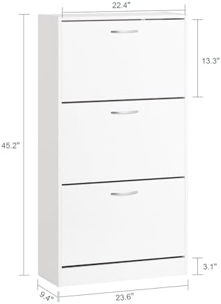Haotian White Shoe Cabinet Entryway