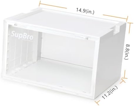 SupBro Led Collection Crate - Voice Control - Easy Access Storage Shoes box, ...