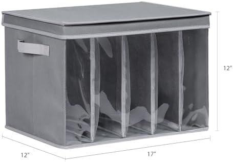 Zilink Sweater Storage for Closet Wardrobe Clothes Organizer, Grey, 3 Pack