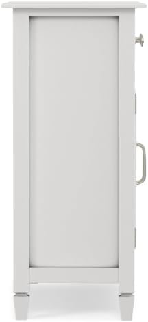 SIMPLIHOME Connaught 40" Wide Solid Wood Storage Cabinet in White