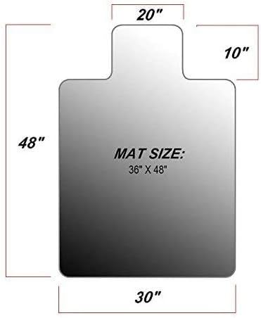 Azadx Office Chair Mat for Hardwood Floor and Tile Floor 30 x 48'', Plastic Mat - Image 7