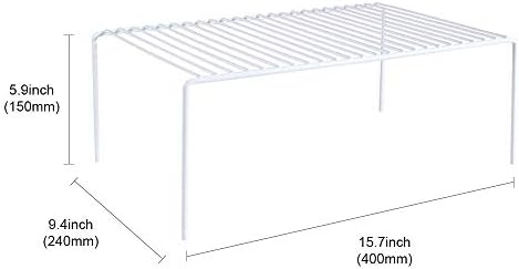 Redrubbit Large (15.7 x 9.4 Inch) Cabinet Storage Shelf Rack, Set of 6, Rustp...