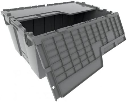Plastic Modern Lidded Home Storage Bins - 6 Pack Heavy Duty 8.5 Gallon Size -...