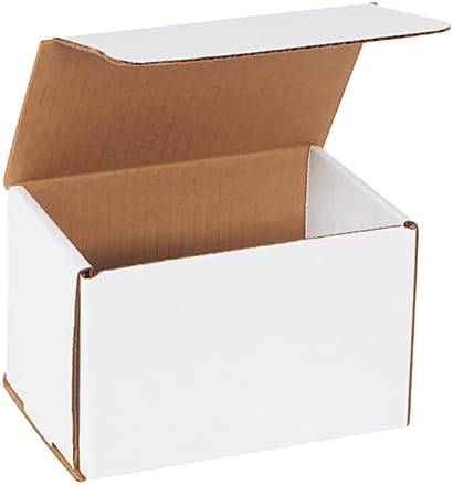 White Shipping Boxes 6x4x4 Heavy Duty, Lightweight, 6"L X 4"W X 4"H Foldable Corrugated Cardboard Mailer Boxes for Packaging Small Business Mailings Gifts Promotions Crafts Moving Box 50 Pack