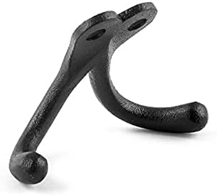 Renovators Supply Manufacturing Double Wall Hook, Cast Iron Black Powder Coat...