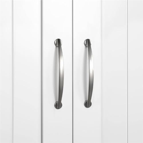 Yaheetech Wall Mounted Bathroom Storage Cabinet with Doors, Laundry, White