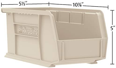 Akro-Mils 30230 AkroBins Plastic Storage Bins, 11"x5"x5", Clea...
