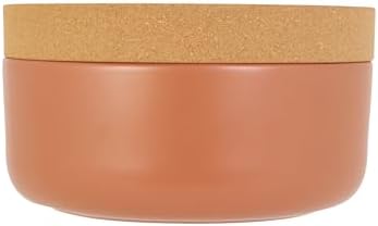 Kamenstein Ceramic and Cork Large Breathable Produce Bowl with Lid, Nautral C...