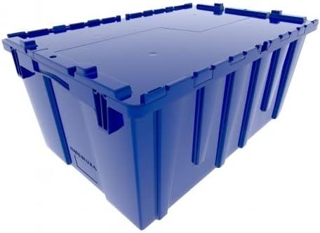 Plastic Modern Lidded Home Storage Bins - 6 Pack Heavy Duty 8.5 Gallon Size -...