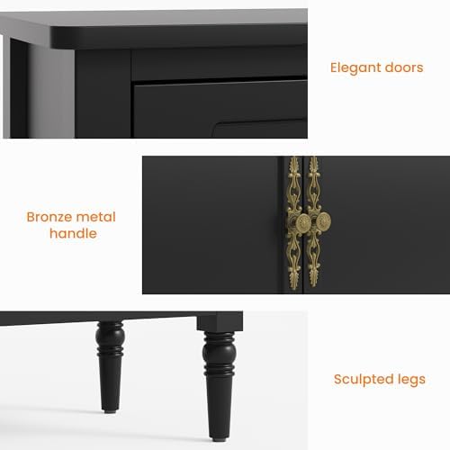 RoyalCraft Buffet Cabinet with 2 Doors & 3 Drawers, Vintage Sideboard wit...