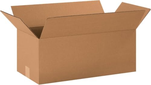 BOX USA Long Boxes Holds 65lbs, 20x10x8 20-Pk for Shipping & Packing