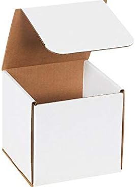 Secure Seal Shipping Boxes - 6x6x6" Mailers - White Foldable Corrugated ...
