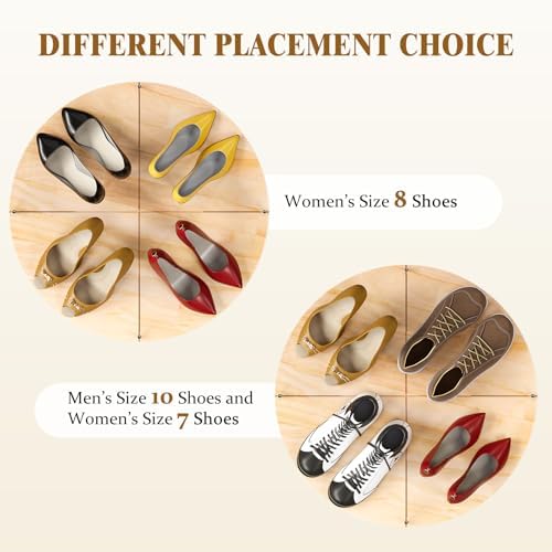 TAKEKIT 7-Tier Rotating Shoe Rack, 360 Degree Spinning Shoe Rack Tower, Lazy ...
