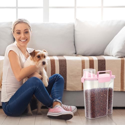 10-20Lbs Portable Cat Dog Food Storage Container with Upgraded Large Spout an...