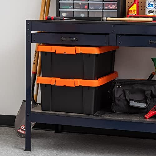 IRIS USA Lockable Storage Bins with Lids, 12 Gallon Heavy Duty, 2 Pack