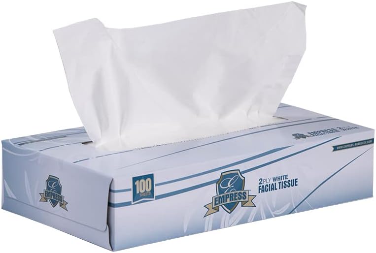 Empress FT 301002 Facial Tissue, 2-Ply, Premium Boxed, 8.37" Length, 8.0...