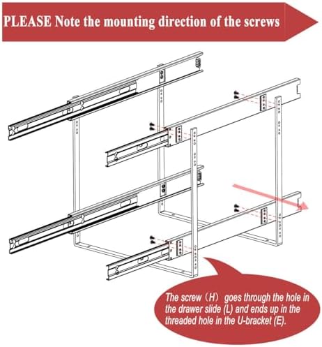 OCG Pull Out Drawers For Cabinets 14"W x 21"D, 2 Tier Heavy-Duty Sl...