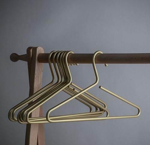 Premium Matte Gold Aluminum Coat Hangers 10 Piece Set, 16.5” Extra Smooth &am...