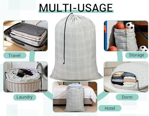 ZPECC Bulk Travel Laundry Bag,Extra Large Heavy Duty Laundry Bags 24 Pack,Was...
