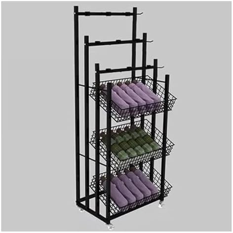 Clothes Rail Garment Rack 3 Tiers Metal Umbrella Storage Stand, Iron Floor-St...