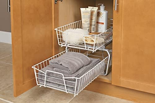 ClosetMaid 11 in. Pull Out Cabinet Organizer, 2 Tier, Heavy Duty, Slide Out P...