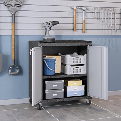 Manhattan Comfort Fortress Collection Modern Designed Mobile Storage Garage C...