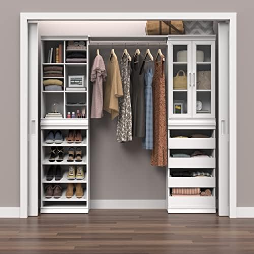 ClosetMaid Modular Storage Shelf Unit with 12 Adjustable Shelves & Divide...