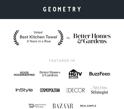 GEOMETRY Kitchen Tea Towels - Quick Dry Microfiber Dish Towels for Kitchen Every Bloom, 18" x 30" 2 Pack