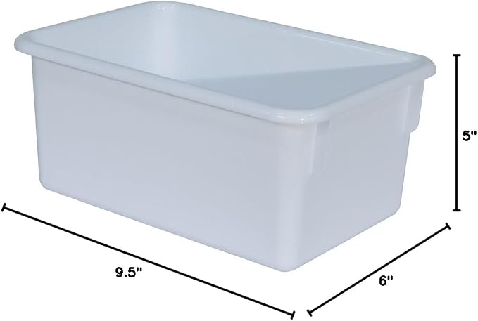 Wood Designs Cubby Storage Bin, Heavy Duty Plastic Containers - Image 7