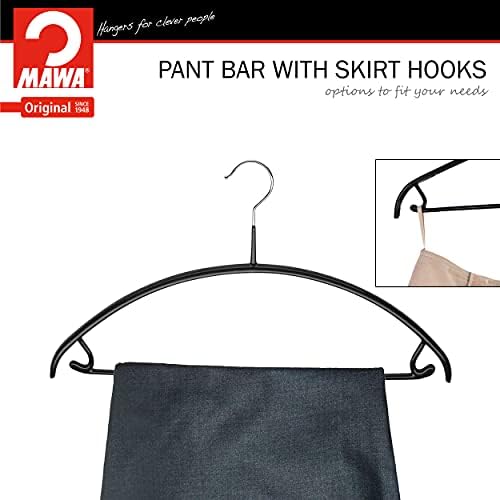 Mawa by Reston Lloyd Non Slip Metal Clothing Hanger, Smooth Shoulder Support ...