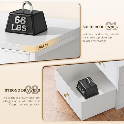Romorgniz 4-Drawer Stackable Storage Unit, Versatile Closet Organizer