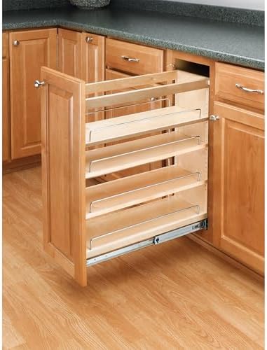 Rev-A-Shelf Pullout Kitchen Cabinet Organizer, Min Cabinet Opening 5.5" W