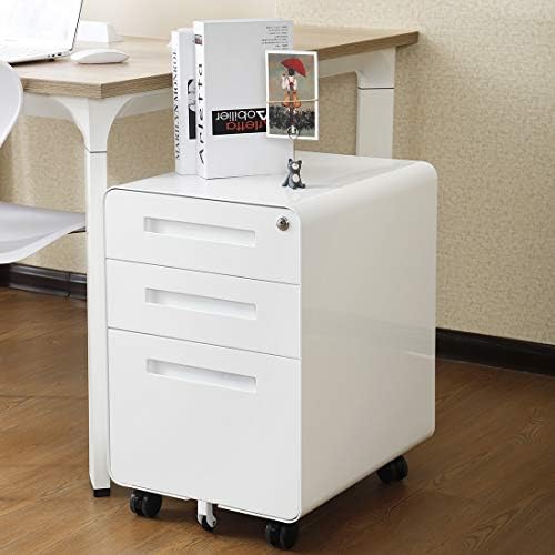 Garvee 3 Drawer File Cabinet with Lock, Fully Assembled