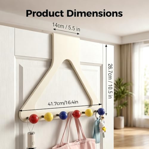 Over Door Hook No Drill Heavy Duty Hanger Organizer Bags (Mixed 2 Colors)