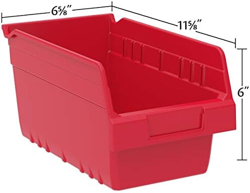 Akro-Mils 30090 Plastic Nesting ShelfMax Storage Bin Box, (12-Inch x 6-Inch x...
