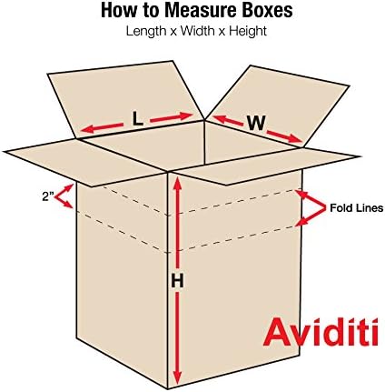 Staples Multi‑Depth Corrugated Boxes, 18” x 18” x 6”, Adjustable Kraft Carton...