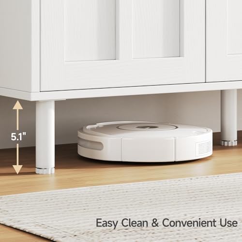ONBRILL Shoe Cabinet with 3 Doors & Adjustable Shelves for Entryway(White)