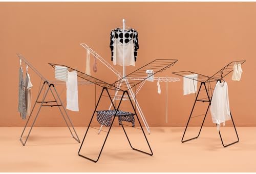 Brabantia HangOn Clothes Drying Rack | 67ft (20m) | White | Large Indoor Clot...