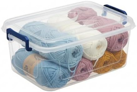 Tribello Clear Storage Bins with Lids, 6-Pack Stackable Plastic Storage Conta...