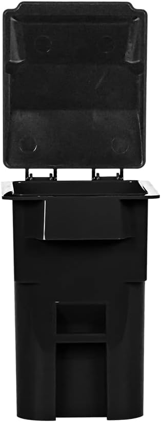 Mini Black Trash Can with Lid & Wheels for Wrestling Action Figures | Add Backstage Detail with a 4.25-Inch Black Trash Can Featuring an Opening Lid, Front Handle and Rolling Wheels