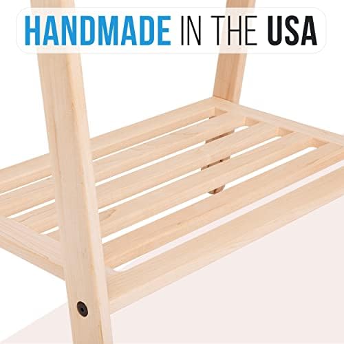Pennsylvania Woodworks Handcrafted Maple Garment Rack - Sleek & Stylish C...