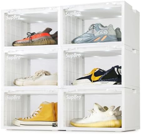 SupBro Led Collection Crate - Voice Control - Easy Access Storage Shoes box, ...